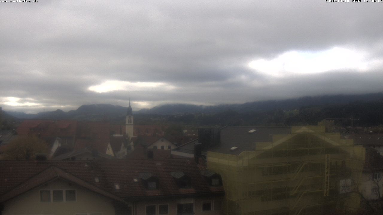 Archiv Foto Webcam Ausblick Rathaus Sonthofen