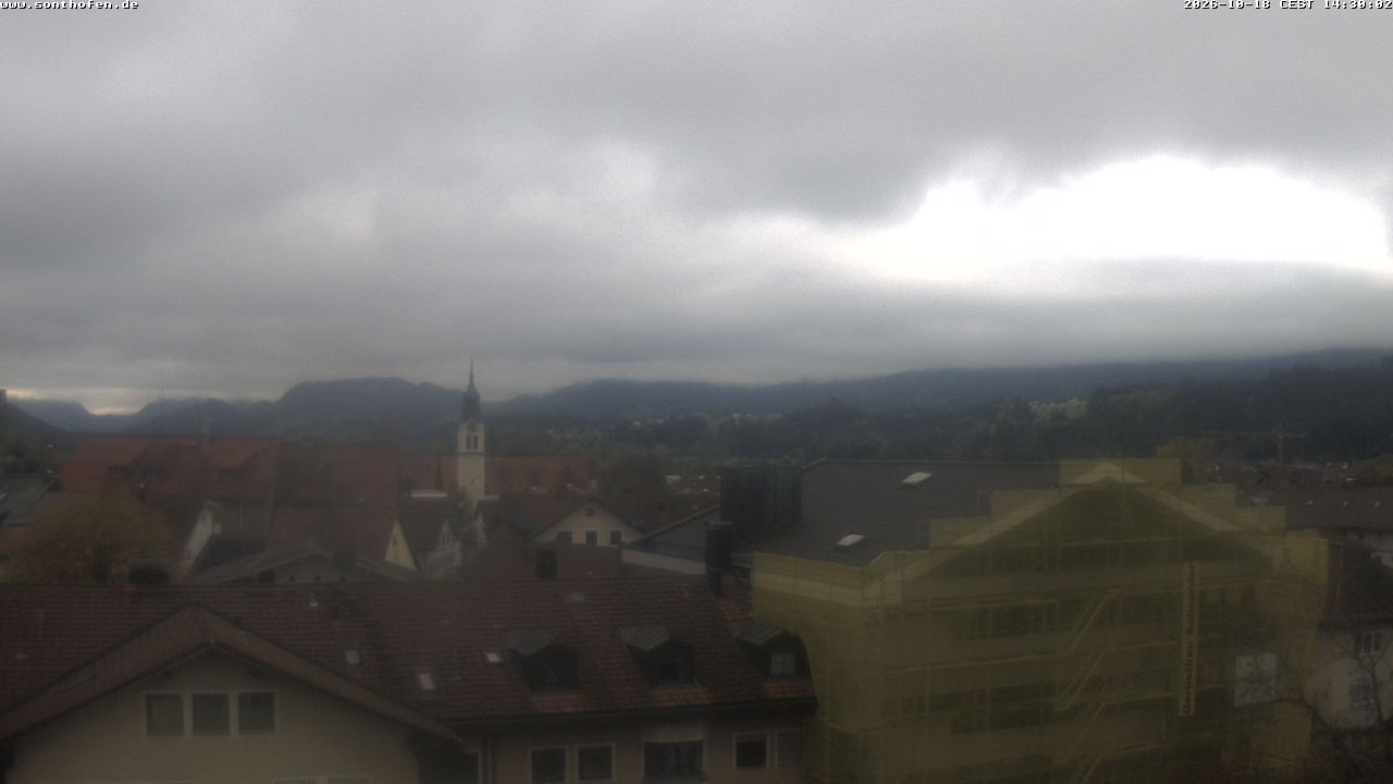 Archiv Foto Webcam Ausblick Rathaus Sonthofen