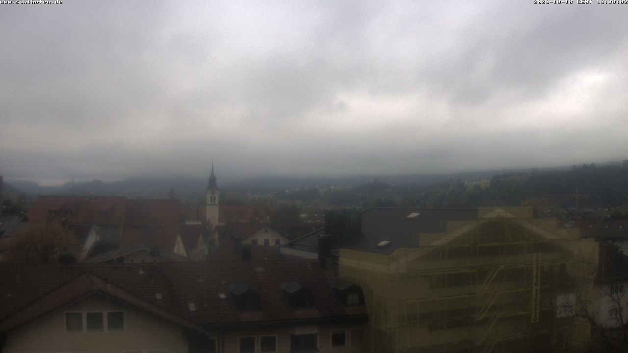 Archiv Foto Webcam Ausblick Rathaus Sonthofen
