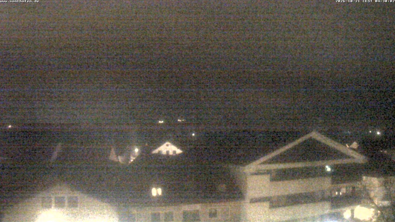 Archived image Webcam View from the town hall in Sonthofen