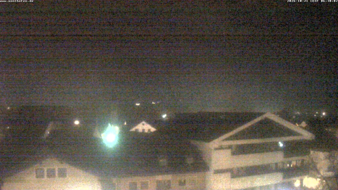 Archived image Webcam View from the town hall in Sonthofen