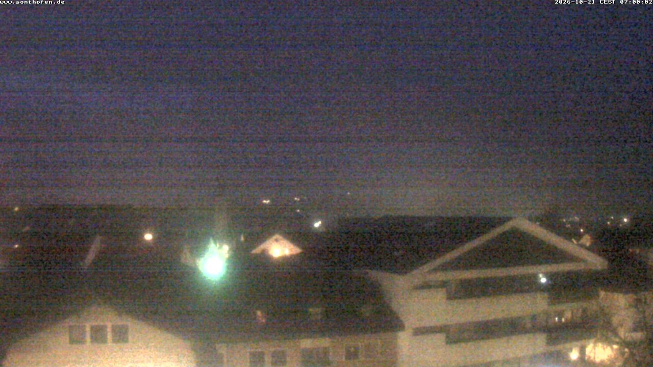 Archived image Webcam View from the town hall in Sonthofen