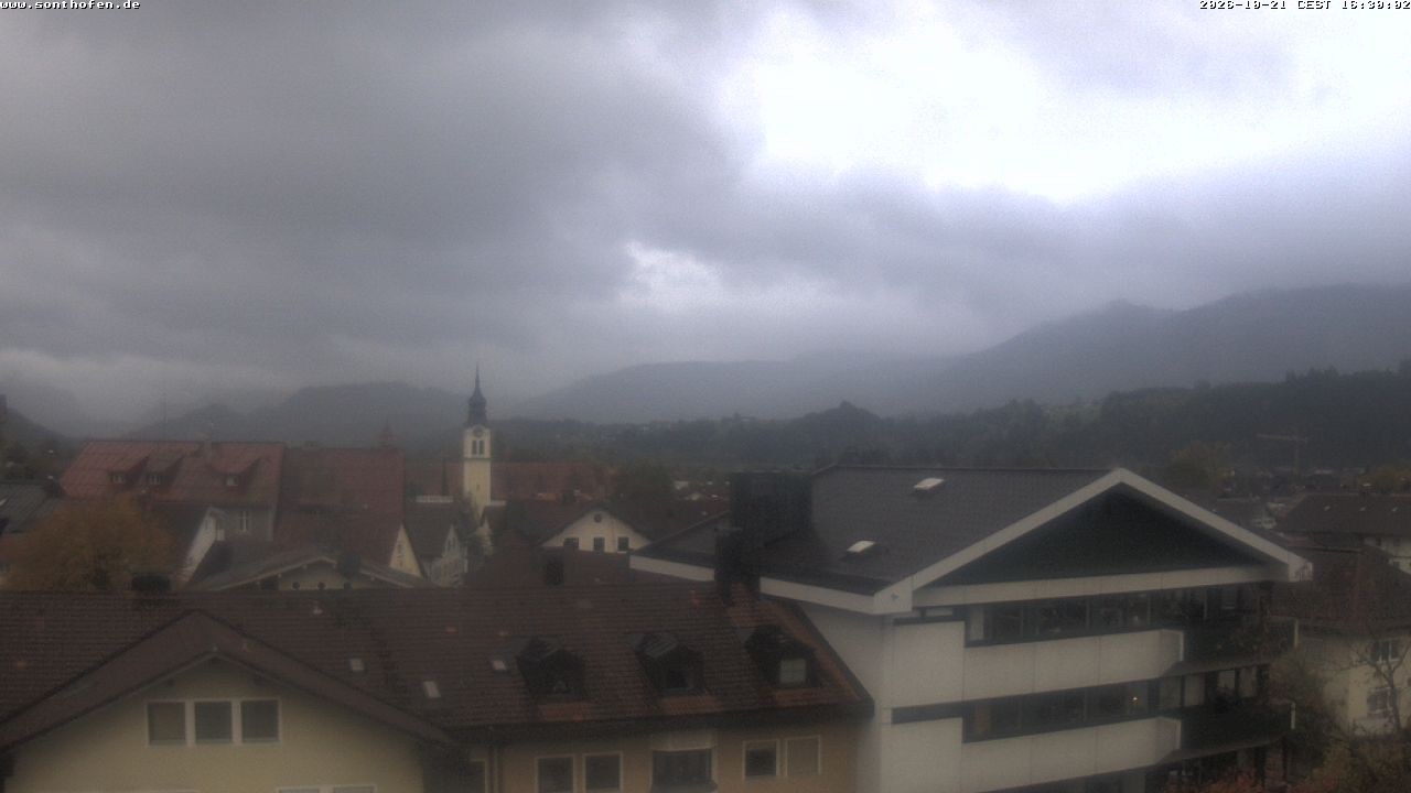 Archiv Foto Webcam Ausblick Rathaus Sonthofen