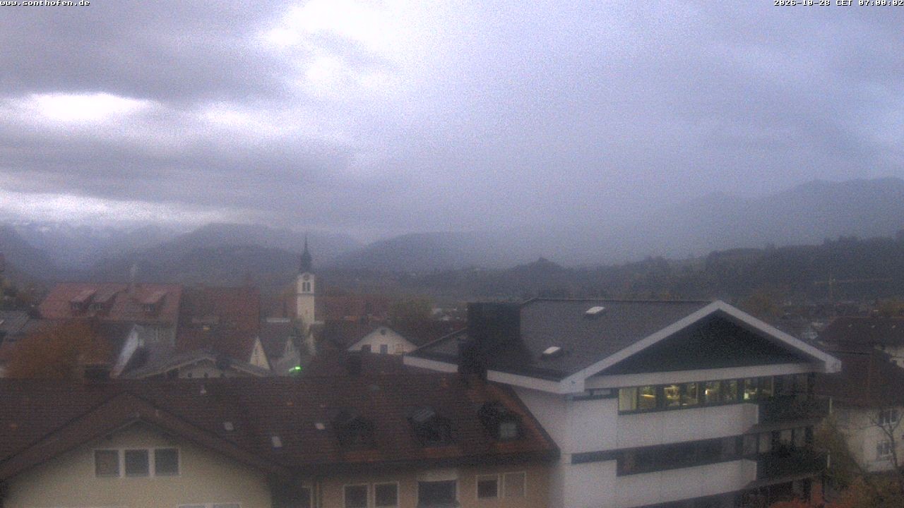 Archiv Foto Webcam Ausblick Rathaus Sonthofen