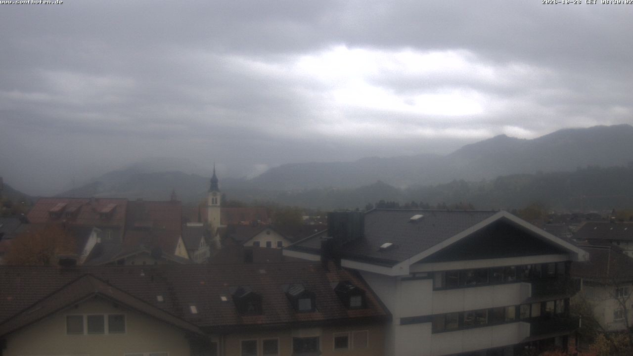 Archiv Foto Webcam Ausblick Rathaus Sonthofen