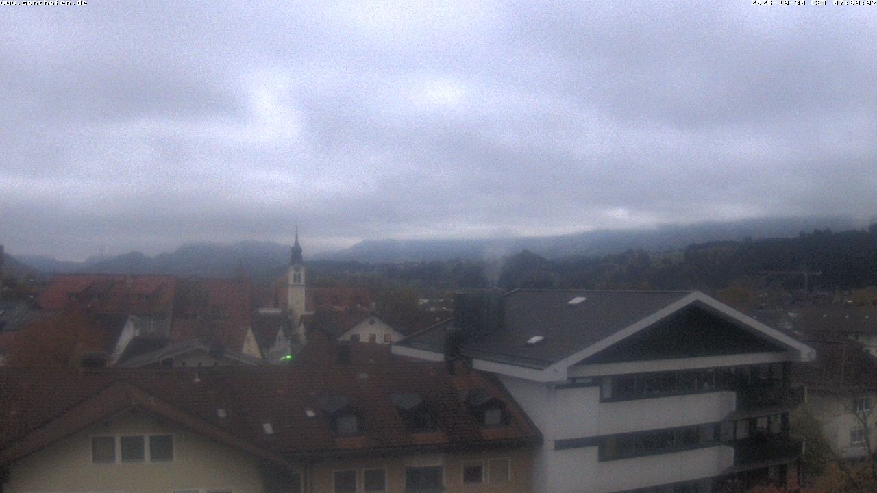 Archiv Foto Webcam Ausblick Rathaus Sonthofen