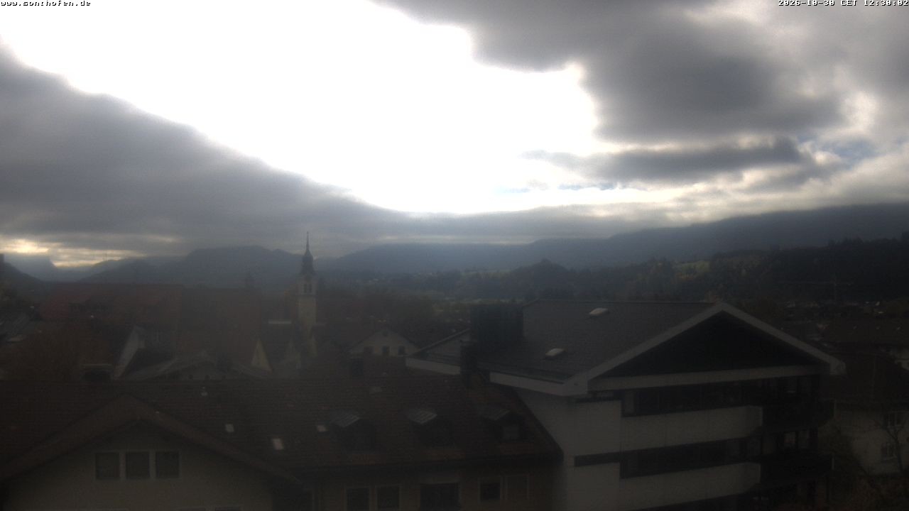 Archiv Foto Webcam Ausblick Rathaus Sonthofen