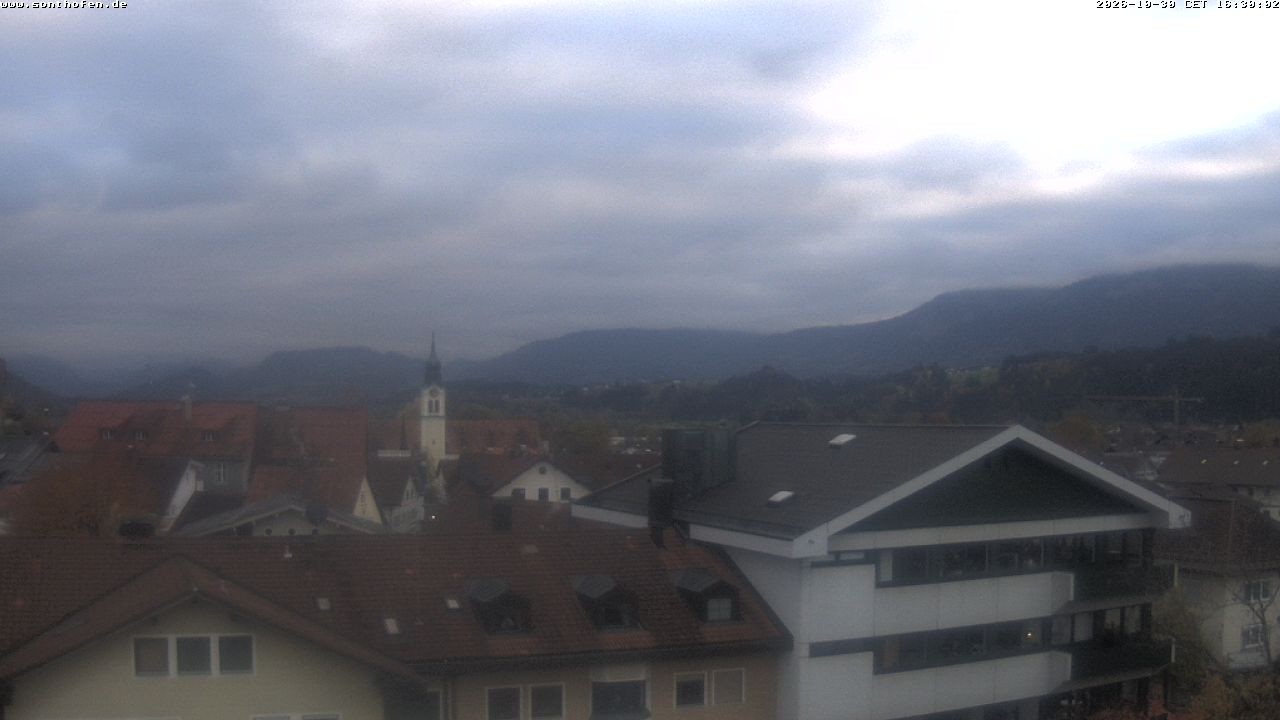 Archiv Foto Webcam Ausblick Rathaus Sonthofen