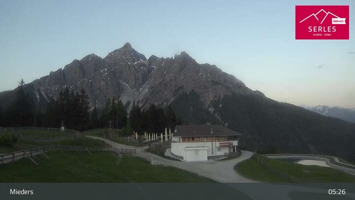 Archived image Webcam Mieders - panoramic view of mountain station Koppeneck