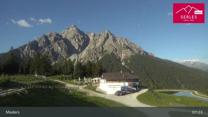 Archiv Foto Webcam Mieders: Rundblick von Bergstation Koppeneck