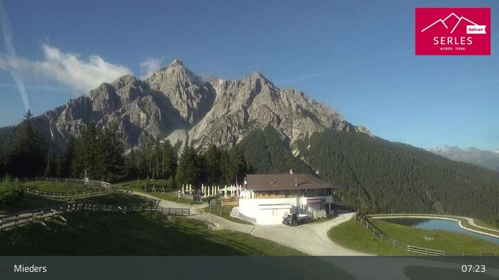 Archiv Foto Webcam Mieders: Rundblick von Bergstation Koppeneck