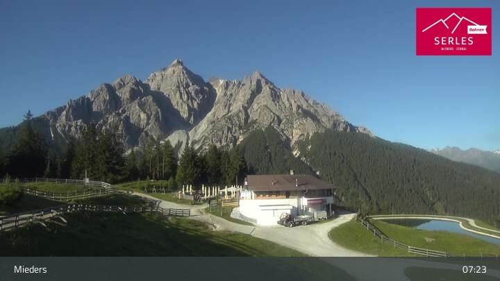 Archiv Foto Webcam Mieders: Rundblick von Bergstation Koppeneck