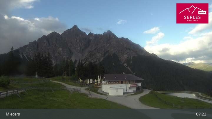 Archiv Foto Webcam Mieders: Rundblick von Bergstation Koppeneck