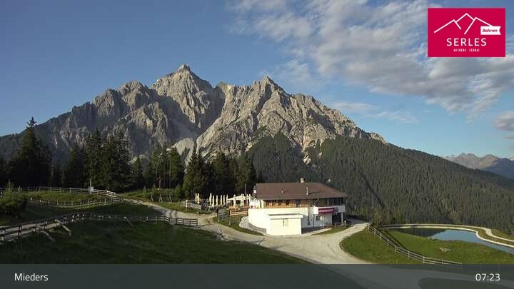 Archiv Foto Webcam Mieders: Rundblick von Bergstation Koppeneck