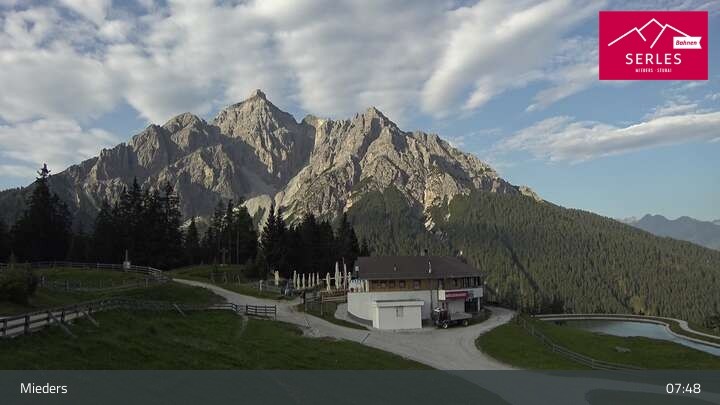 Archiv Foto Webcam Mieders: Rundblick von Bergstation Koppeneck