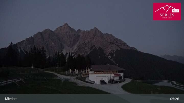 Archived image Webcam Mieders - panoramic view of mountain station Koppeneck