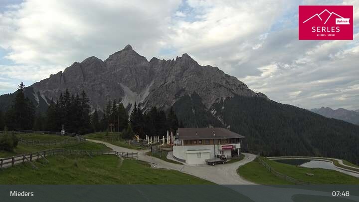Archived image Webcam Mieders - panoramic view of mountain station Koppeneck