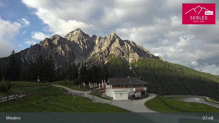 Archiv Foto Webcam Mieders: Rundblick von Bergstation Koppeneck