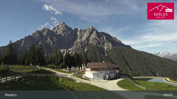 Archiv Foto Webcam Mieders: Rundblick von Bergstation Koppeneck