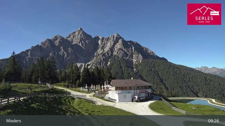 Archiv Foto Webcam Mieders: Rundblick von Bergstation Koppeneck