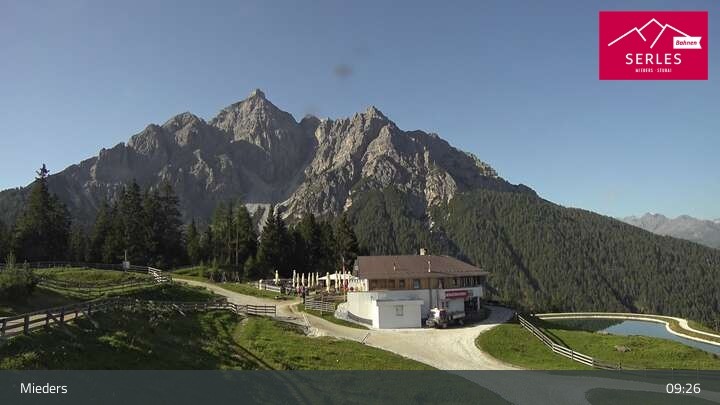 Archiv Foto Webcam Mieders: Rundblick von Bergstation Koppeneck
