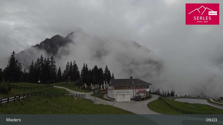 Archived image Webcam Mieders - panoramic view of mountain station Koppeneck