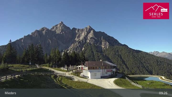 Archiv Foto Webcam Mieders: Rundblick von Bergstation Koppeneck