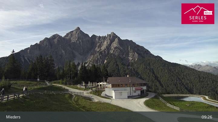 Archived image Webcam Mieders - panoramic view of mountain station Koppeneck