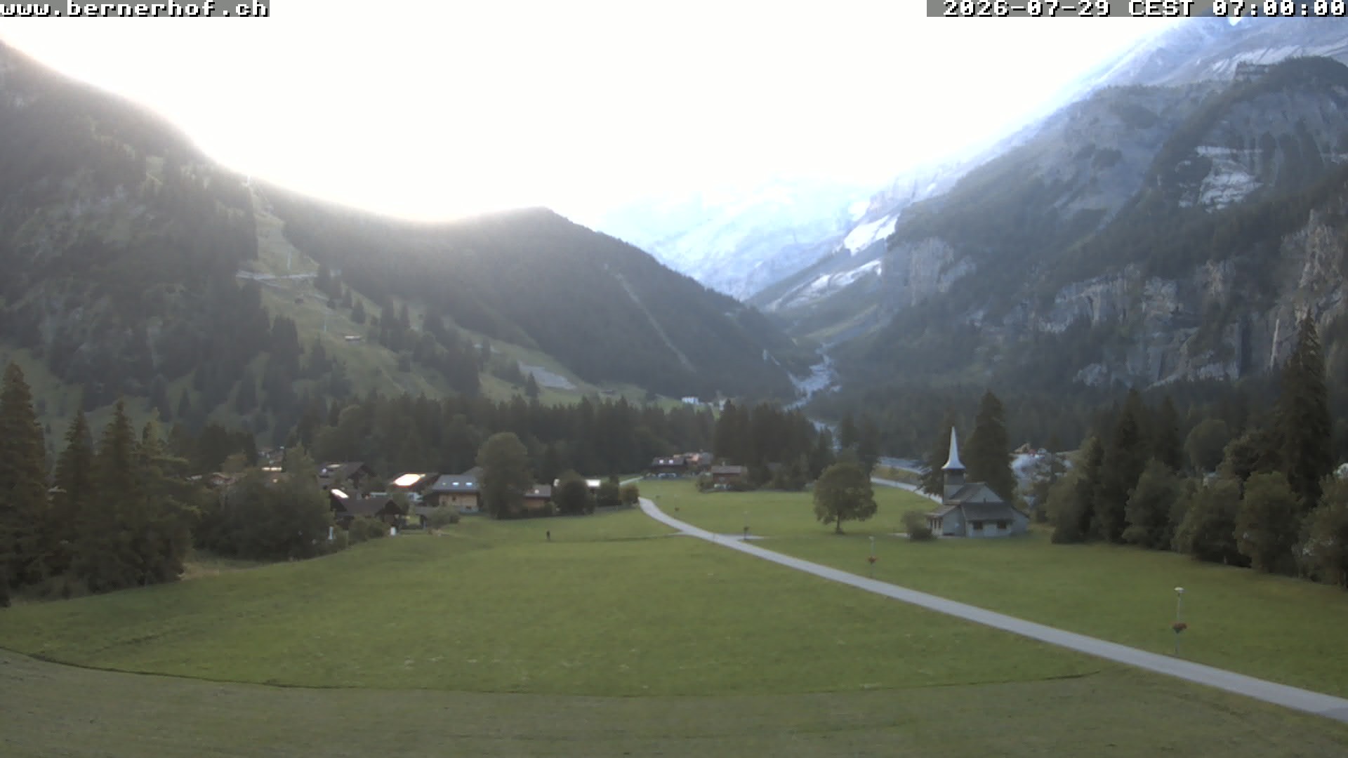 Archived image Webcam View from Hotel Bernerhof