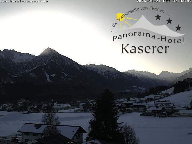 Archived image Webcam Fischen in the Allgäu, Kaserer Hotel