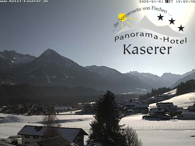 Archived image Webcam Fischen in the Allgäu, Kaserer Hotel