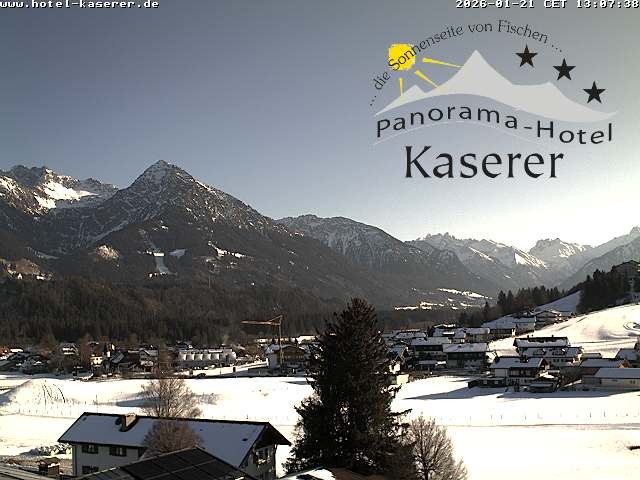 Archived image Webcam Fischen in the Allgäu, Kaserer Hotel