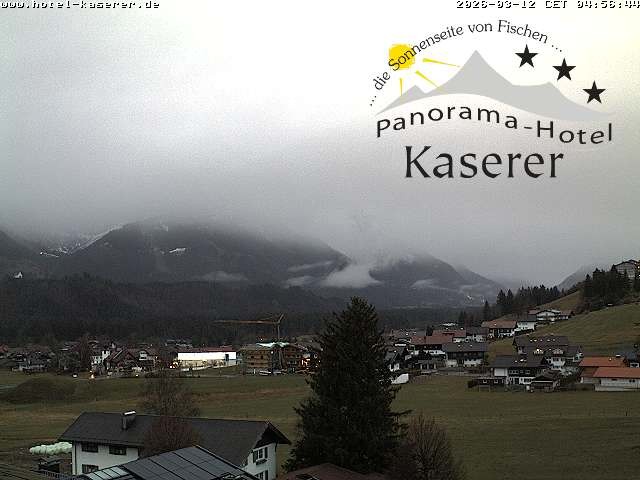Archived image Webcam Fischen in the Allgäu, Kaserer Hotel