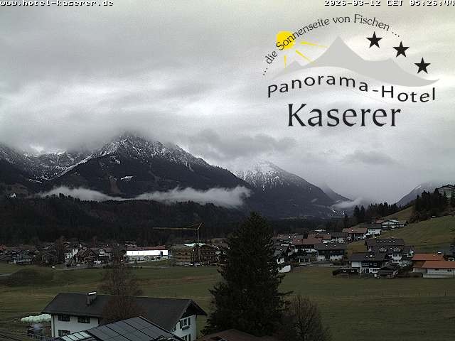 Archived image Webcam Fischen in the Allgäu, Kaserer Hotel