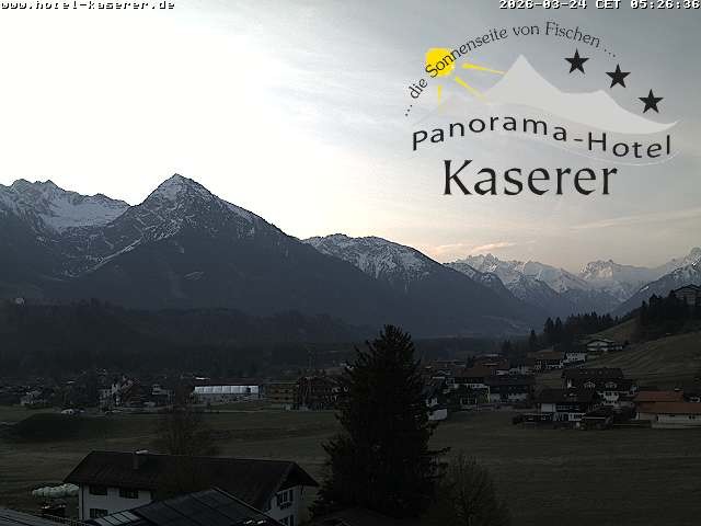 Archived image Webcam Fischen in the Allgäu, Kaserer Hotel