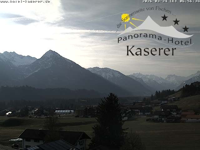 Archived image Webcam Fischen in the Allgäu, Kaserer Hotel