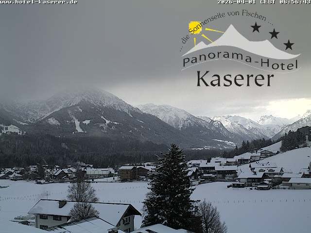 Archived image Webcam Fischen in the Allgäu, Kaserer Hotel