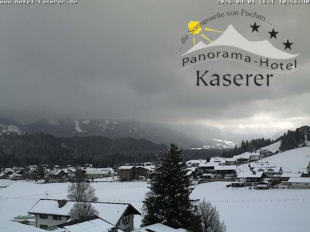 Archived image Webcam Fischen in the Allgäu, Kaserer Hotel