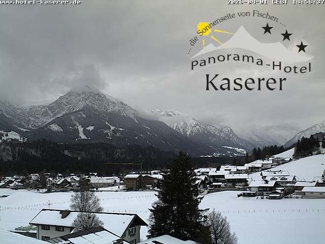 Archived image Webcam Fischen in the Allgäu, Kaserer Hotel