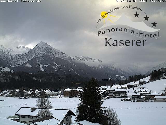 Archived image Webcam Fischen in the Allgäu, Kaserer Hotel