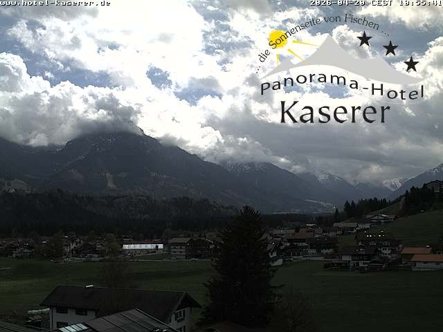 Archived image Webcam Fischen in the Allgäu, Kaserer Hotel