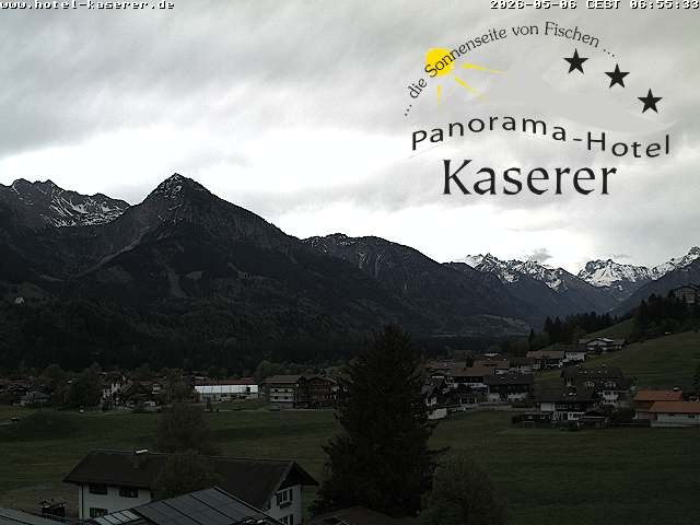 Archived image Webcam Fischen in the Allgäu, Kaserer Hotel