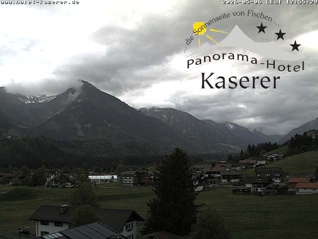 Archived image Webcam Fischen in the Allgäu, Kaserer Hotel
