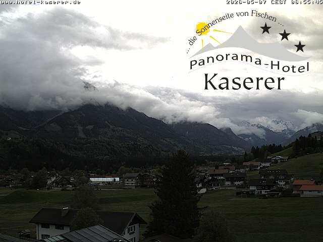 Archived image Webcam Fischen in the Allgäu, Kaserer Hotel