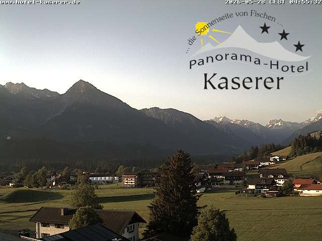 Archived image Webcam Fischen in the Allgäu, Kaserer Hotel