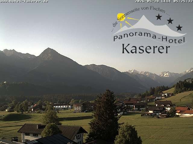 Archived image Webcam Fischen in the Allgäu, Kaserer Hotel