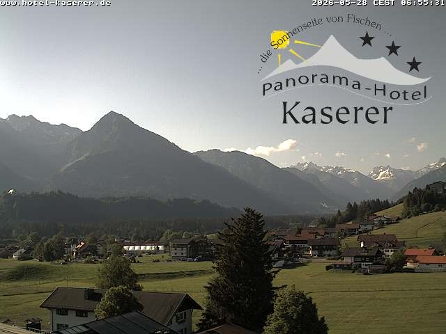 Archived image Webcam Fischen in the Allgäu, Kaserer Hotel
