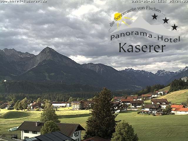 Archived image Webcam Fischen in the Allgäu, Kaserer Hotel