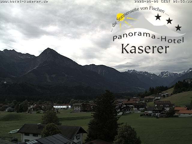 Archived image Webcam Fischen in the Allgäu, Kaserer Hotel