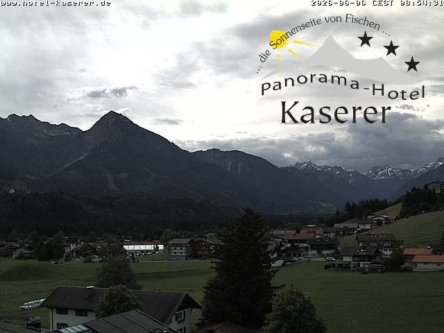 Archived image Webcam Fischen in the Allgäu, Kaserer Hotel